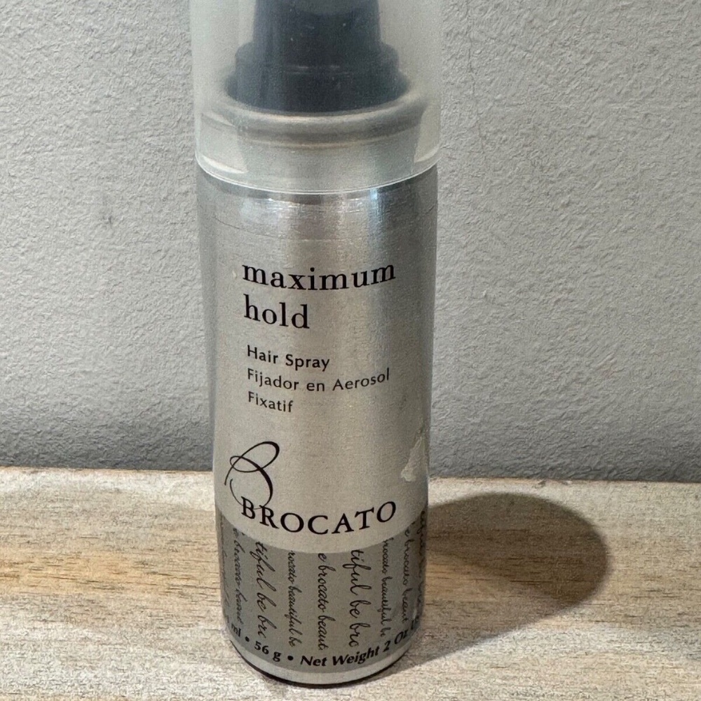Brocato Hair Spray Maximum Hold Hair Spray Aerosol Size 2 fl. oz /64ml- travel
